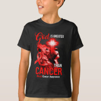 Christian Lion Cross God Is Greater Than Cancer Re