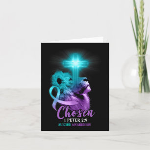 Christian Lion Cross Religious Bible Verse Suicide Card