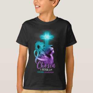 Christian Lion Cross Religious Bible Verse Suicide T-Shirt