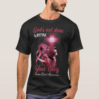 Christian Lion Cross Religious Quote Sickle Cell A T-Shirt