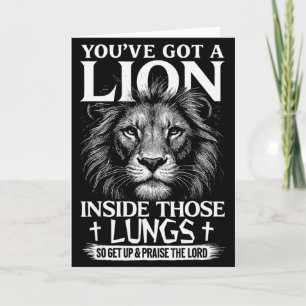 Christian Lion Praise The Lord Worship Faith Card