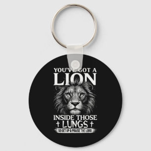 Christian Lion Praise The Lord Worship Faith Key Ring