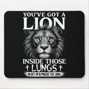 Christian Lion Praise The Lord Worship Faith Mouse Mat