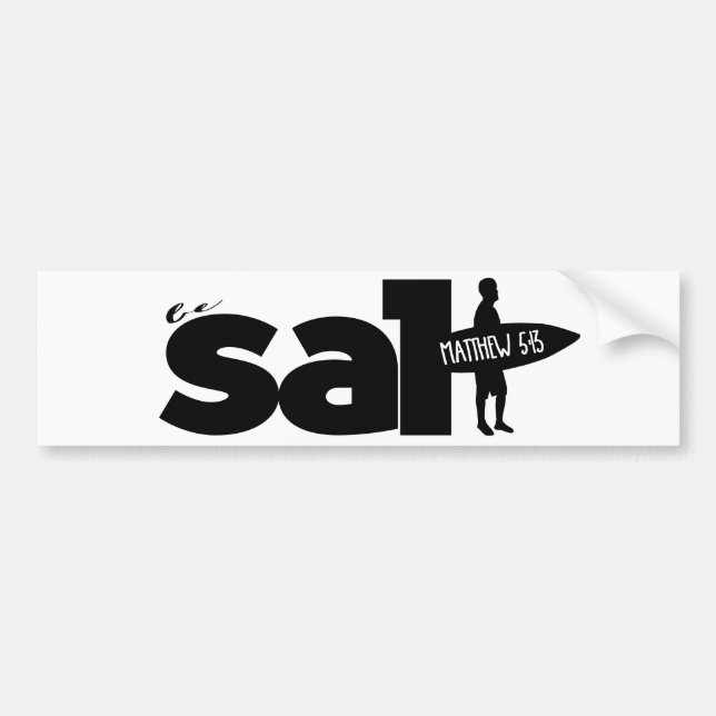 christian logo "be salt" bumper sticker (Front)