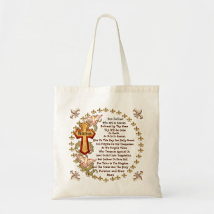 Christian Lords Prayer Tote Bag