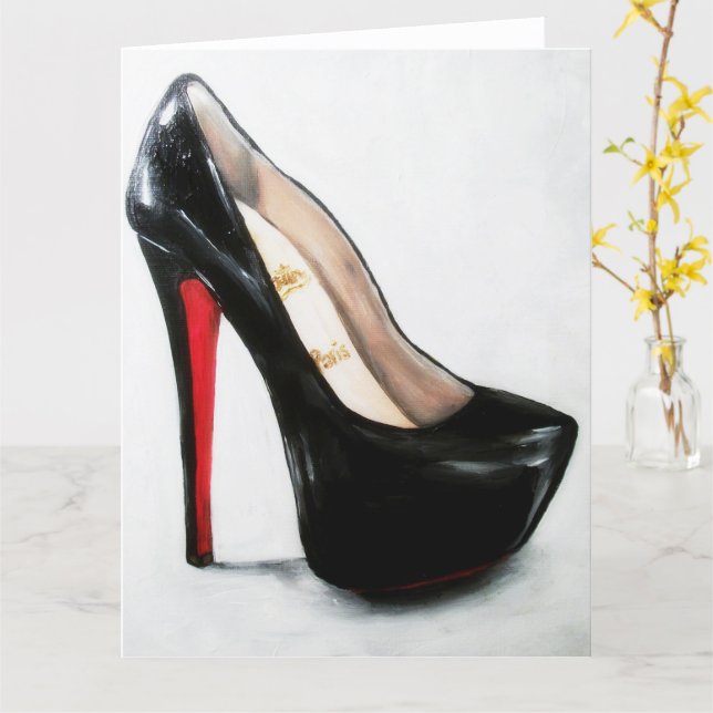 Red Bottom Heels Louboutin Classic Black Pumps Poster, Zazzle