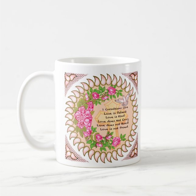 Christian Love is Patient mug (Left)