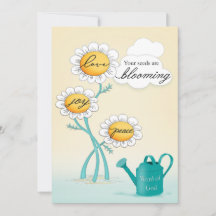 Christian Love Joy Peace Blooming Daisies