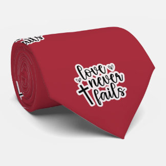 Christian Love Never Fails Cross Tie