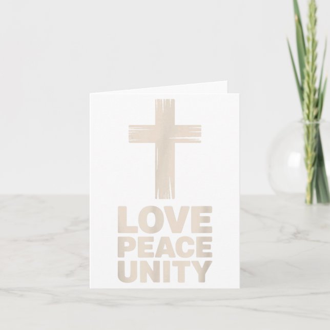 Christian Love Peace Unity Day  Card (Front)