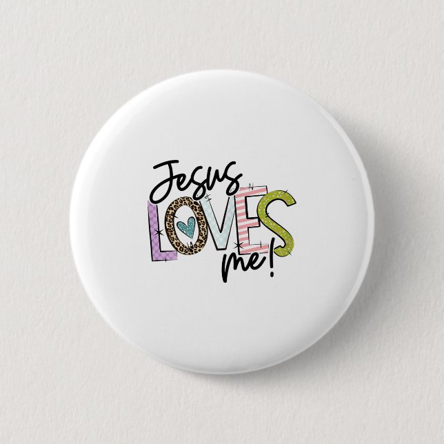 Christian Love Quote Gift For New Believers Jesus  6 Cm Round Badge (Front)