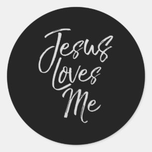 Christian Love Quote Gift For New Believers Jesus  Classic Round Sticker