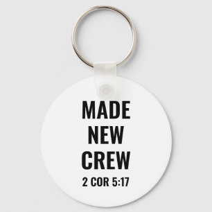 Christian MADE NEW CREW Church Favor Adult Baptism Key Ring