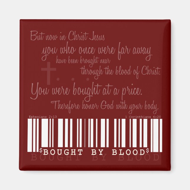 Christian magnet: Bought by Blood Magnet (Front)