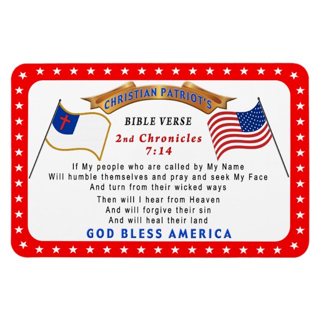 Christian Magnets Fridge  2nd chronicles 7 14 (Horizontal)