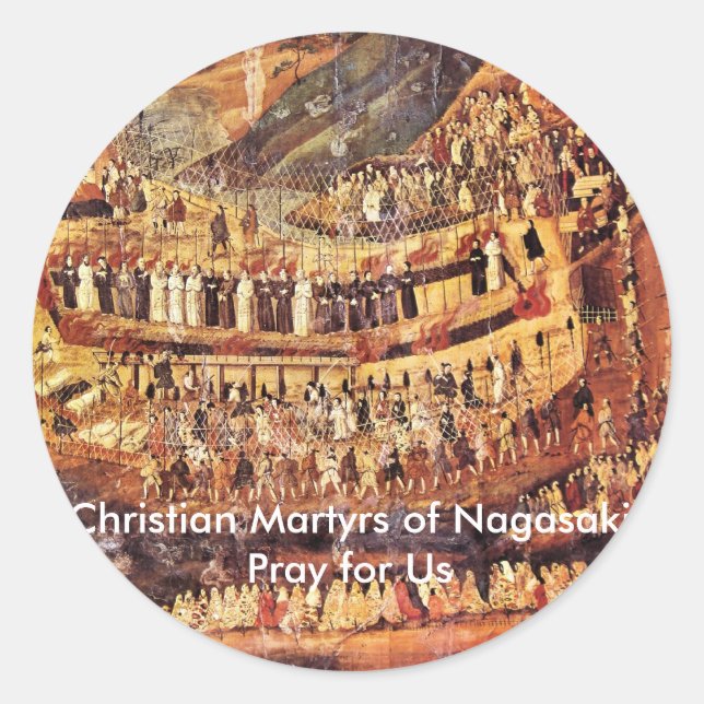 Christian Martyrs of Nagasaki Small Stickers (20/p (Front)