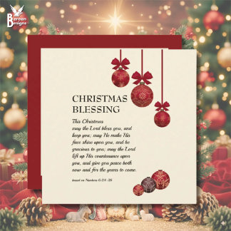 Christian | MAY THE LORD BLESS YOU | Christmas Holiday Card