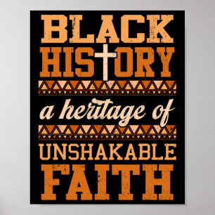 Christian Melanin Unshakeable Faith Black History Poster