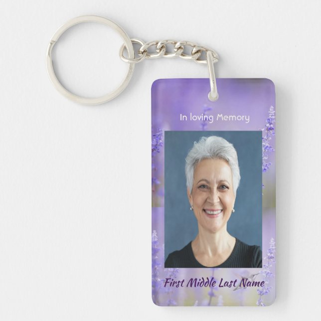Christian Memorial Celebration of Life Keepsake  Key Ring (Front)