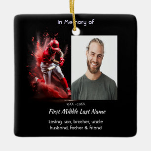 Christian Memorial Keepsake Baseball Softball Ceramic Ornament