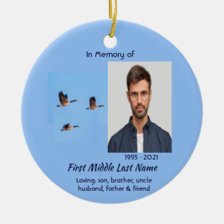 Christian Memorial Keepsake Canada Goose Outdoors Ceramic Tree Decoration