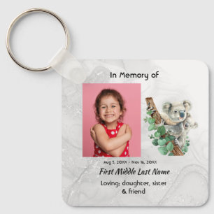 Christian Memorial Keepsake Cute Koala Children Key Ring