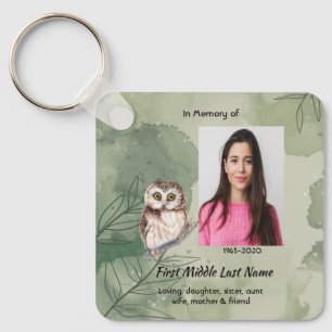 Christian Memorial Keepsake Cute Owl Bird Key Ring