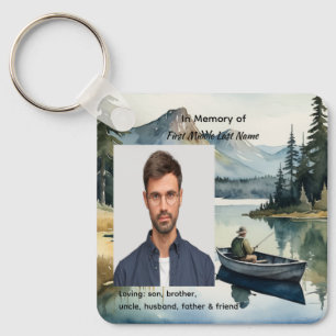 Christian Memorial Keepsake Fishing Lake in Boat Key Ring