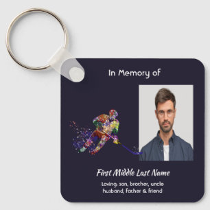 Christian Memorial Keepsake Hockey Player Sport Key Ring