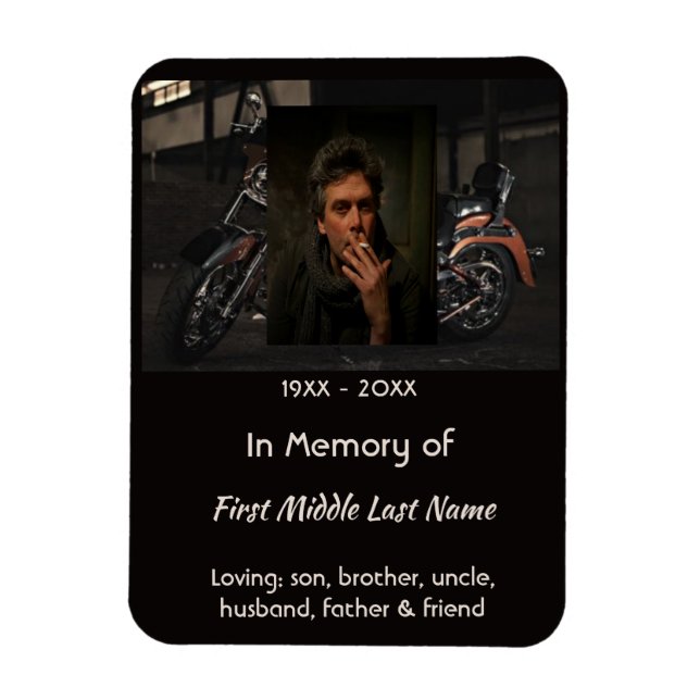 Christian Memorial Keepsake Motorcycle Biker Magnet (Vertical)