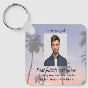 Christian Memorial Keepsake Ocean Tropical Beach Key Ring