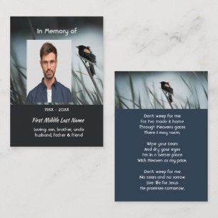 Christian Memorial Keepsake Red-wing Blackbird Business Card