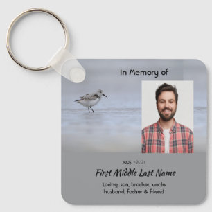  Christian Memorial Keepsake Sandpiper Shore Bird  Key Ring
