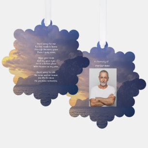 Christian Memorial Keepsake Sea Sky Cloud Island Tree Decoration Card