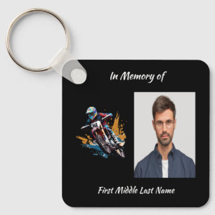 Christian Memorial Motocross Motorcycle Racing Key Ring