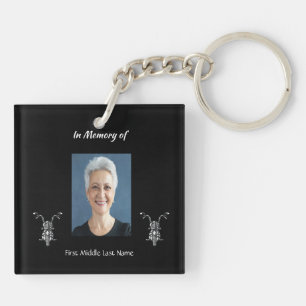 Christian Memorial Photo Motorcycle Biker Key Ring