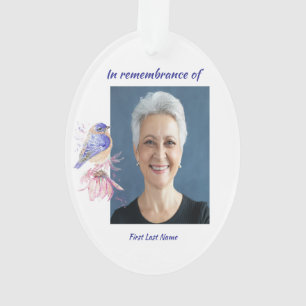 Christian Memorial  Poem Bluebird Garden Bird  Ornament