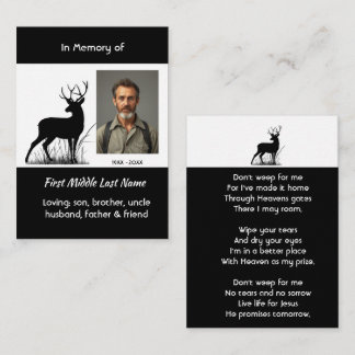 Christian Memorial Stag Deer Outdoorsman Business Card