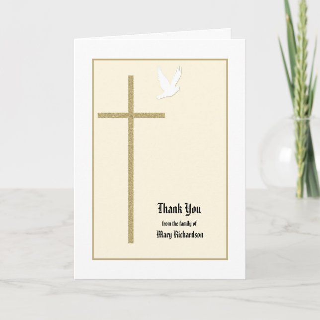 Christian Memorial Thank You Card (Front)