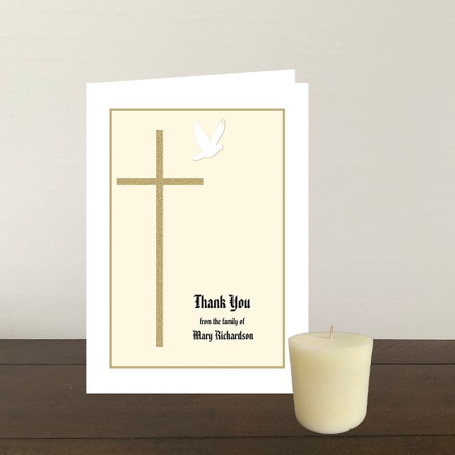 Christian Memorial Thank You Note Card (Creator Uploaded)