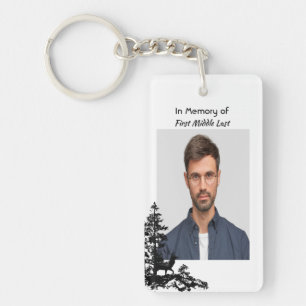 Christian Memory Keepsake Masculine Stag Deer Key Ring