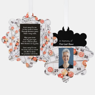 Christian Memory Photo Prayer Bingo Game Tree Decoration Card