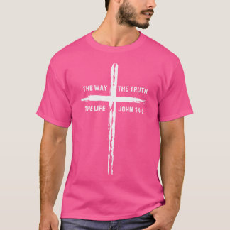 Christian Men'S Cross And Versechristian Bible Ver T-Shirt