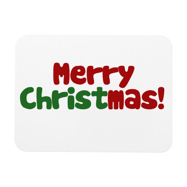Christian Merry Christmas Magnet (Horizontal)