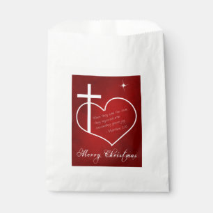 Christian Merry Christmas red Favour Bags