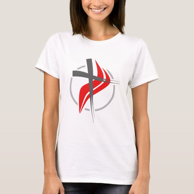 Christian / Methodist cross T-Shirt (Front)