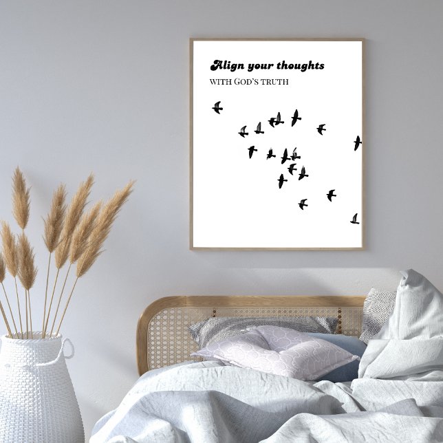 Christian Mindset Wall Art – Metanoia Poster (Christian wall art to renew your mind and bring God’s peace into your home.)