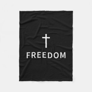 Christian Minimal Cross Dom Religious Modern Faith Fleece Blanket