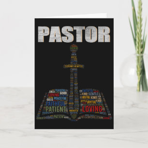 Christian Minister Word Cloud Church Pastor Apprec Card