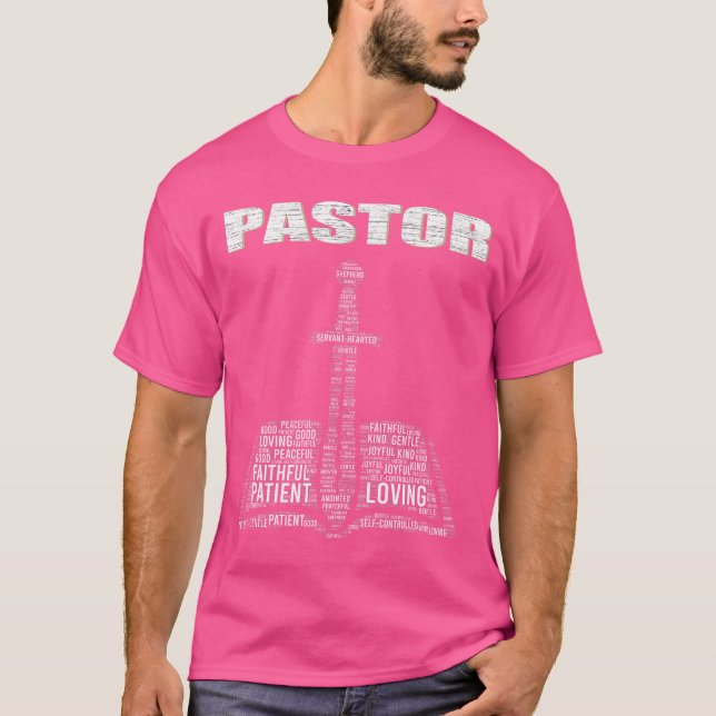 Christian Minister Word Cloud Church Pastor Apprec T-Shirt (Front)